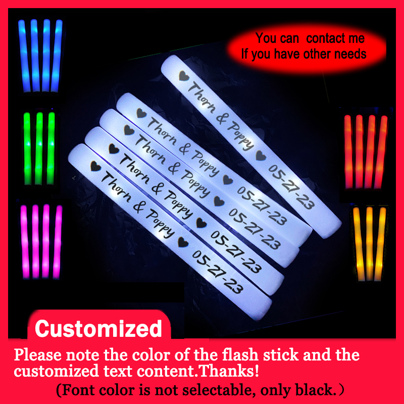 Wedding Supply Bulk - 20/30/40/60/80/100/120 Adet RGB LED Işıklı Köpük