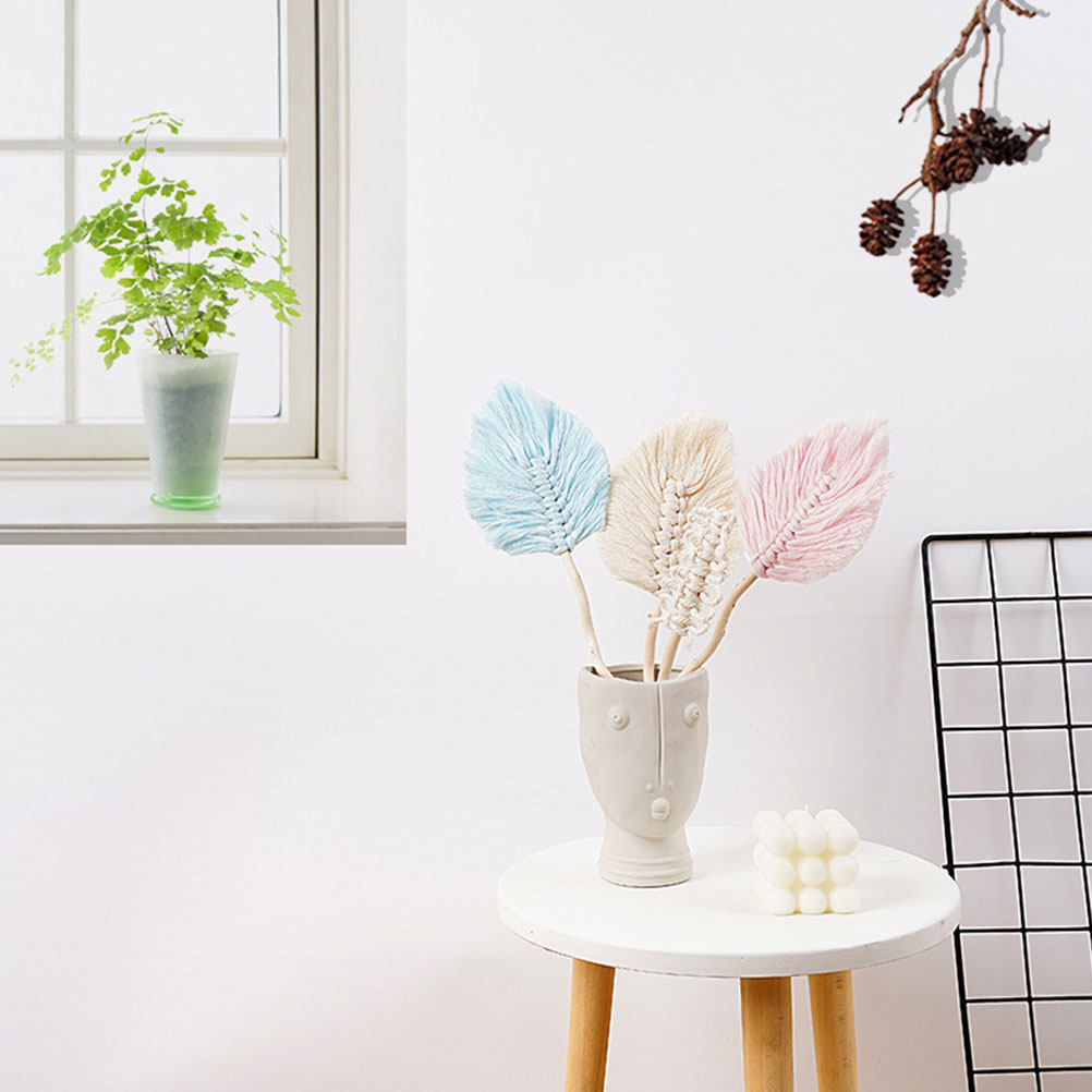 Wedding Decoration Supply - 4 Adet Pamuk İpten Yapılmış Yaprak