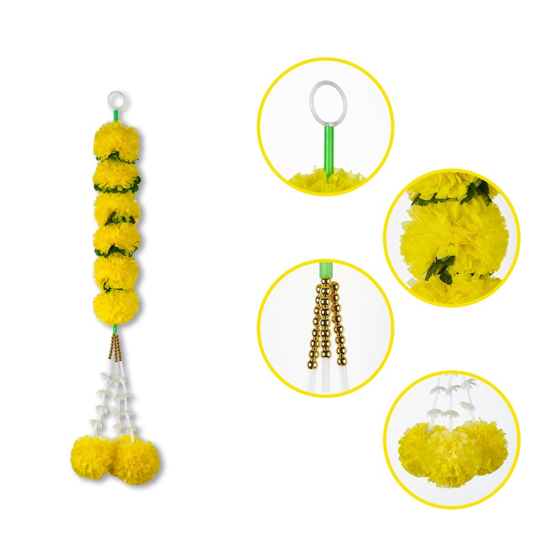 Indian Wedding Decor Supply - Kadife çiçeği çiçekli ışık zinciri Diwali
