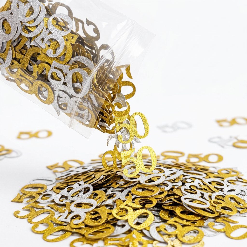 120 Adet 50. Doğum Günü Konfet - Table Number Gold incelemesi ve fiyatı