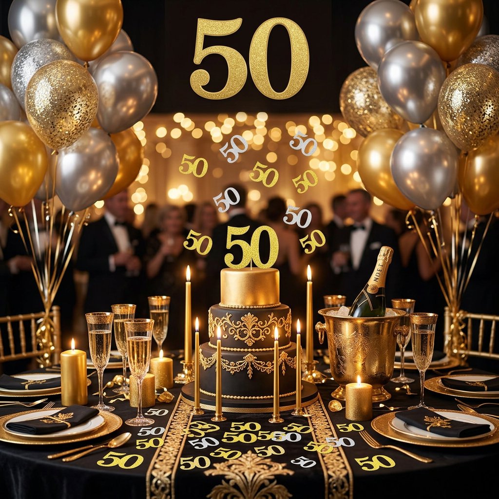 120 Adet 50. Doğum Günü Konfet - Table Number Gold incelemesi ve fiyatı