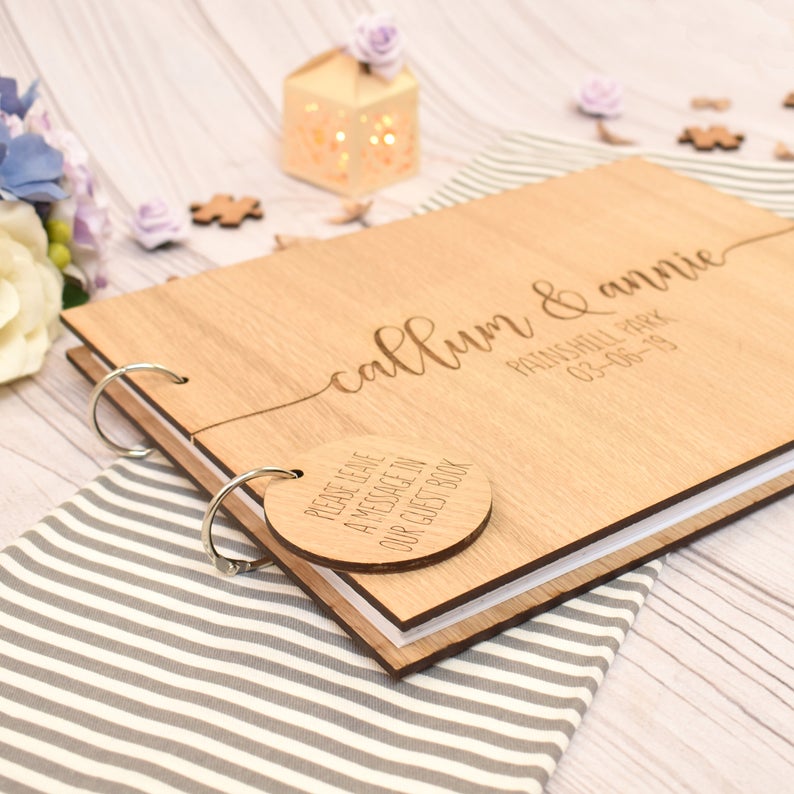 Özel ahşap düğün ziyaretçi def - Personalized Guest Book incelemesi ve fiyatı