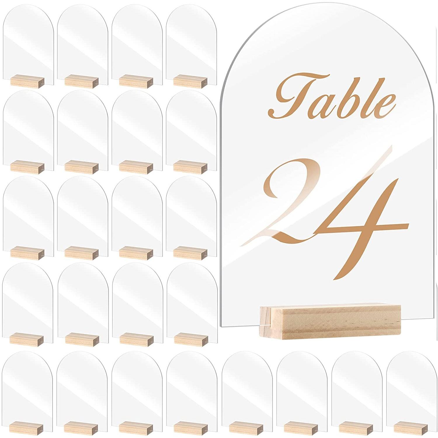 10/20/30/50 adet kemer akrilik - Table Number Gold incelemesi ve fiyatı