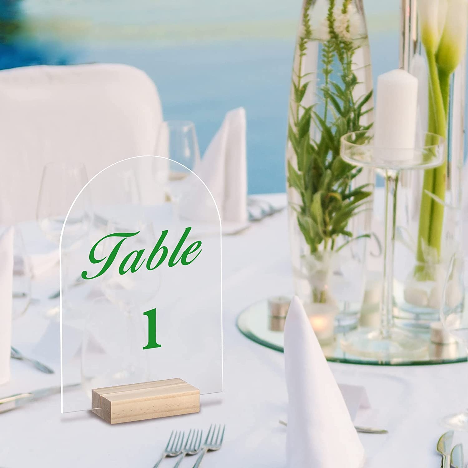 10/20/30/50 adet kemer akrilik - Table Number Gold incelemesi ve fiyatı