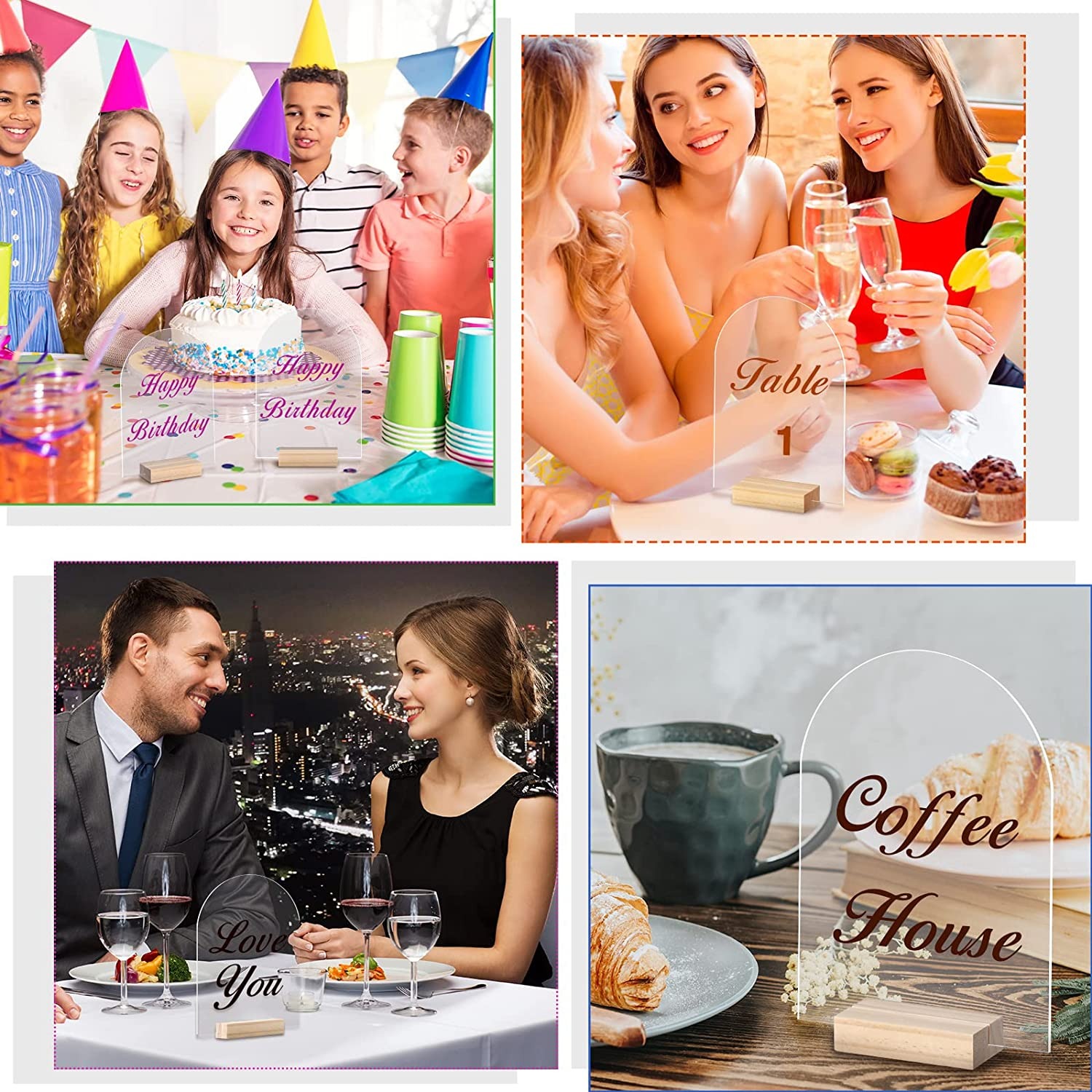 10/20/30/50 adet kemer akrilik - Table Number Gold incelemesi ve fiyatı