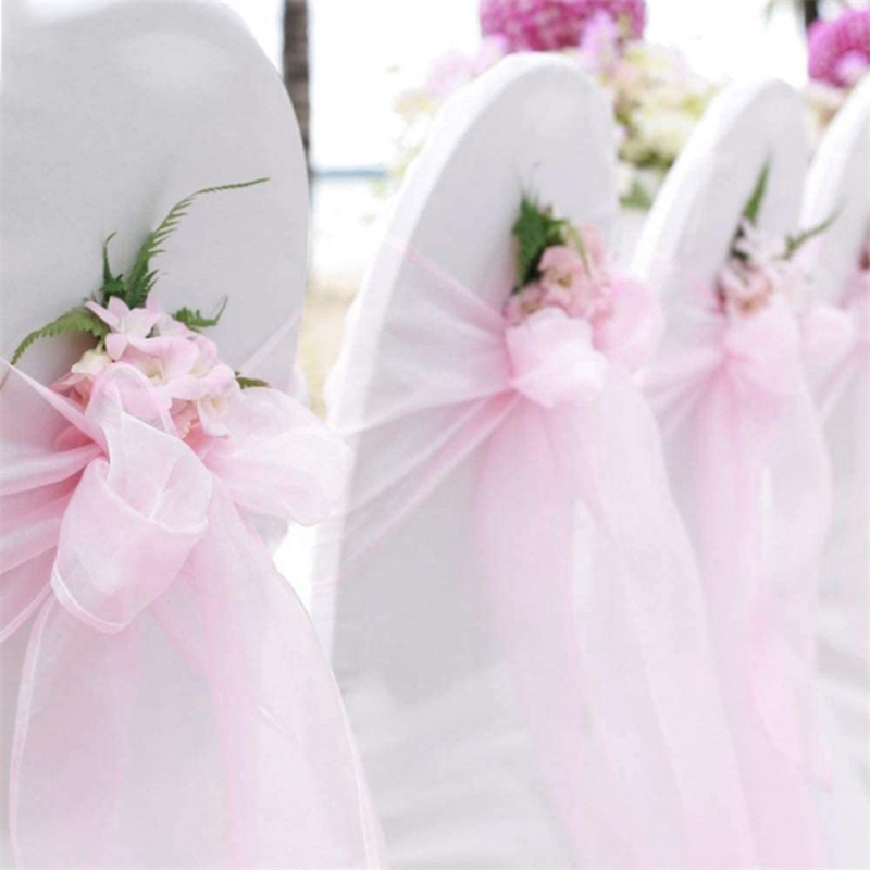 10/50/100 adet düğün sandalyes - Chair Sash Organza incelemesi ve fiyatı