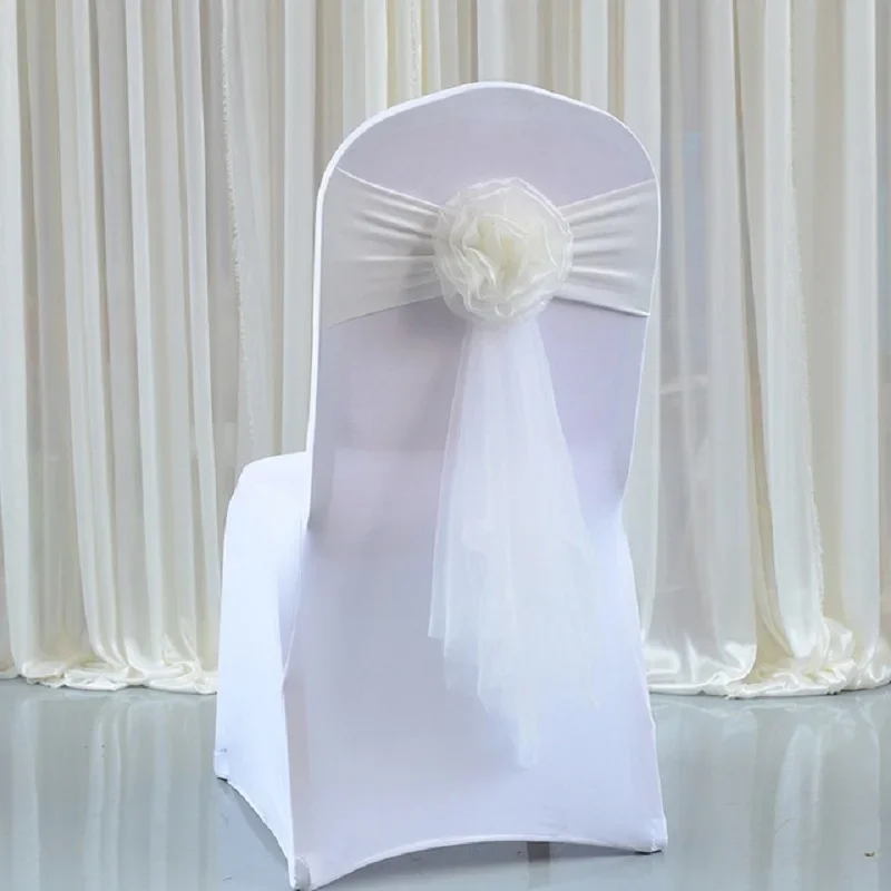 10 adet/grup Beyaz Sandalye Pa - Chair Sash Organza incelemesi ve fiyatı