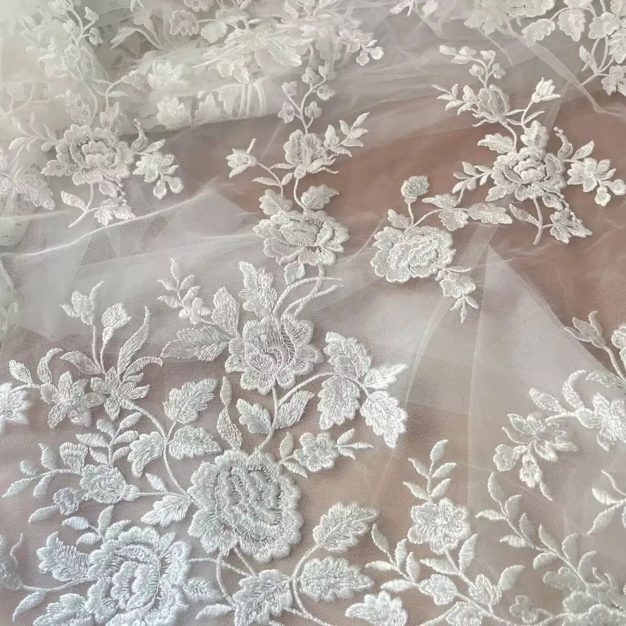 Fransız İşlemeli Dantel Kumaş, - Wedding Dress Supply incelemesi ve fiyatı