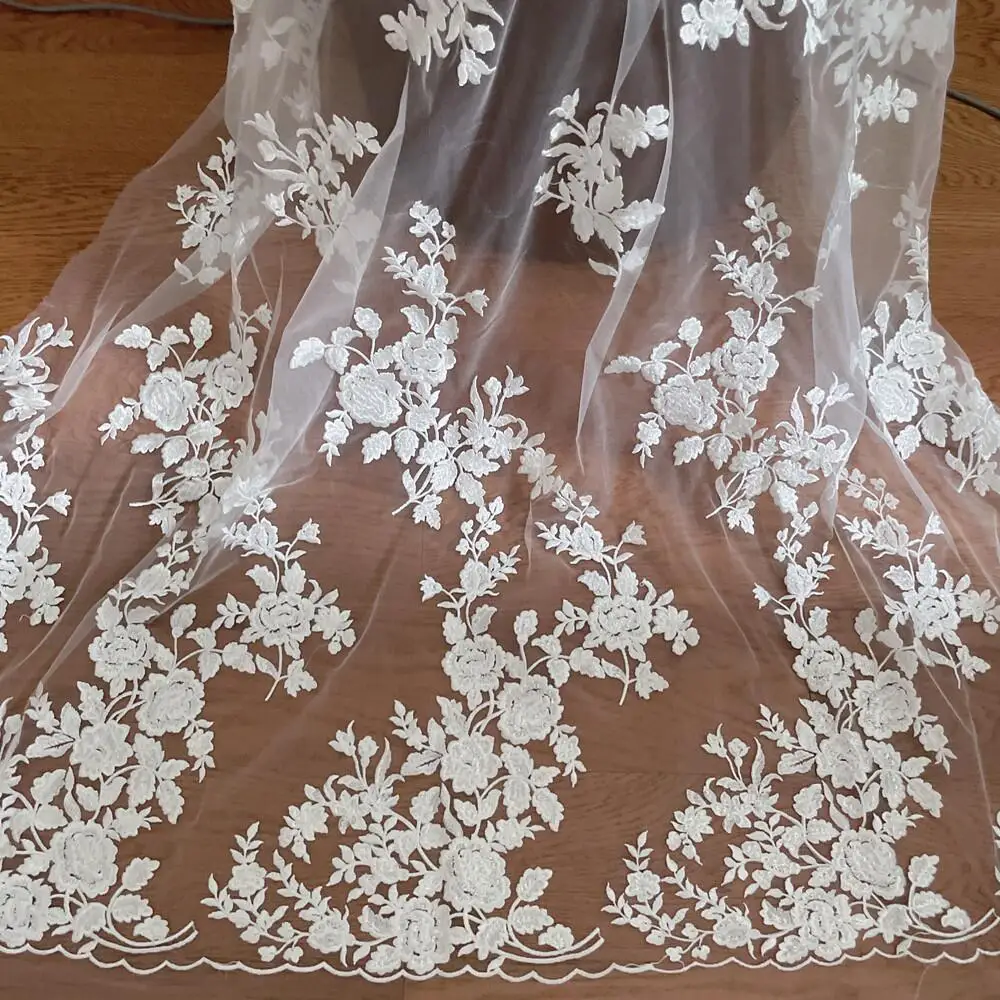 Fransız İşlemeli Dantel Kumaş, - Wedding Dress Supply incelemesi ve fiyatı